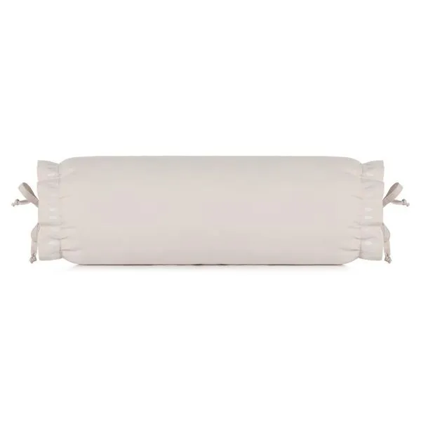 Capa para Almofada Rolo Cerclê 100% Algodão 1 Peça Branco Bordados em Cetim 300 Fios Altenburg Capa para Almofada Rolo Cerclê 100% Algodão 1 Peça Branco Altenburg