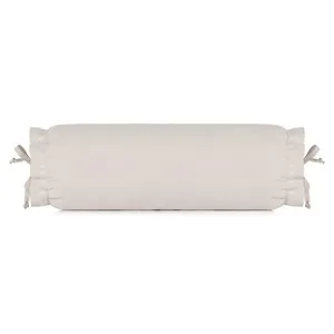 Capa para Almofada Rolo Cerclê 100% Algodão 1 Peça Branco Bordados em Cetim 300 Fios Altenburg Capa para Almofada Rolo Cerclê 100% Algodão 1 Peça Branco Altenburg