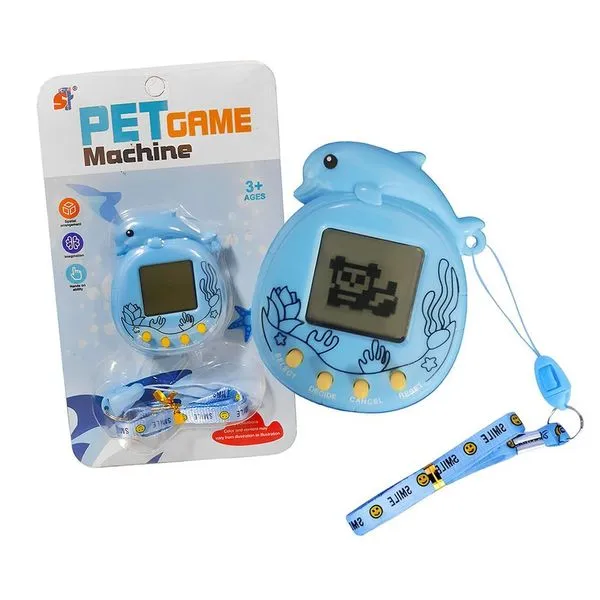 Brinquedo Eletrônico Tamagotchi Mini Pet Game DFXL2437 com 168 Bichinhos Virtuais Golfinho Azul Aquilae Brinquedo Eletrônico Tamagotchi DFXL2437 com 168 Bichinhos Virtuais Golfinho Azul Aquilae