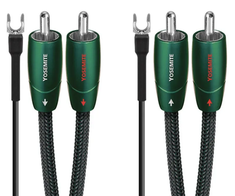 Cabo AudioQuest Yosemite RCA-RCA 1.2m - Alta Qualidade de Áudio para Toca-Discos