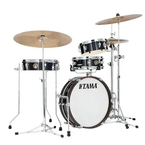 Bateria Shell Pack Club-JAM Pancake LJK48P-HBK 4 Tambores Compacta Hairline Black Tama Drums Bateria Shell Pack Club-JAM Pancake LJK48P-HBK 4 Tambores Preta Tama Drums
