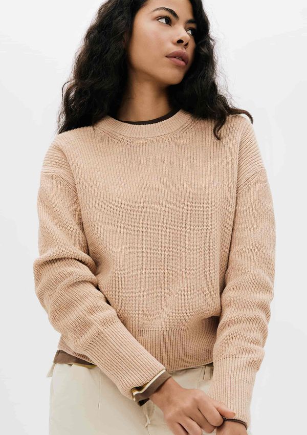 Blusão Feminino Em Tricô de Algodão - Salmão XP