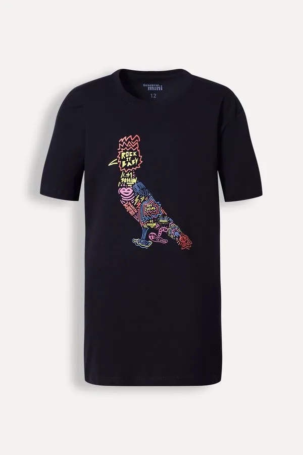 Camiseta Mini Est Pica Pau Street Art Preto - 14