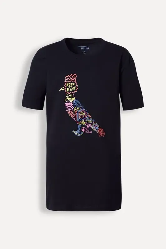 Camiseta Mini Est Pica Pau Street Art Preto - 14