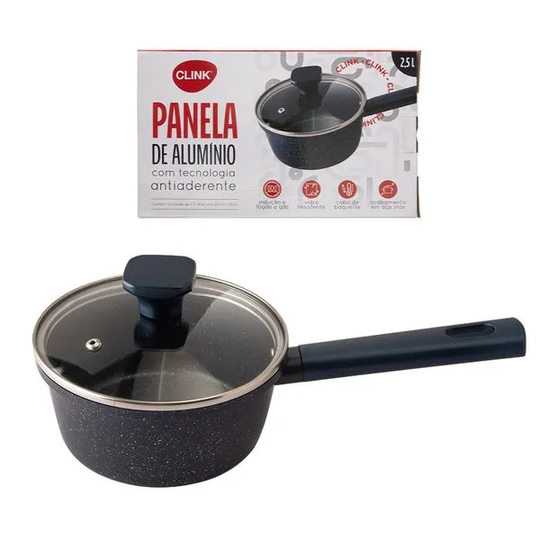 Panela Royal Alumínio Antiaderente E Indução Azul Escuro 20cm 2,5 Litros CK6393 - Clink