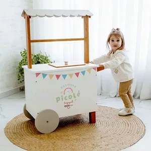 Carrinho de Picolé de Brinquedo 65cm X 37cm X 100cm Cinza