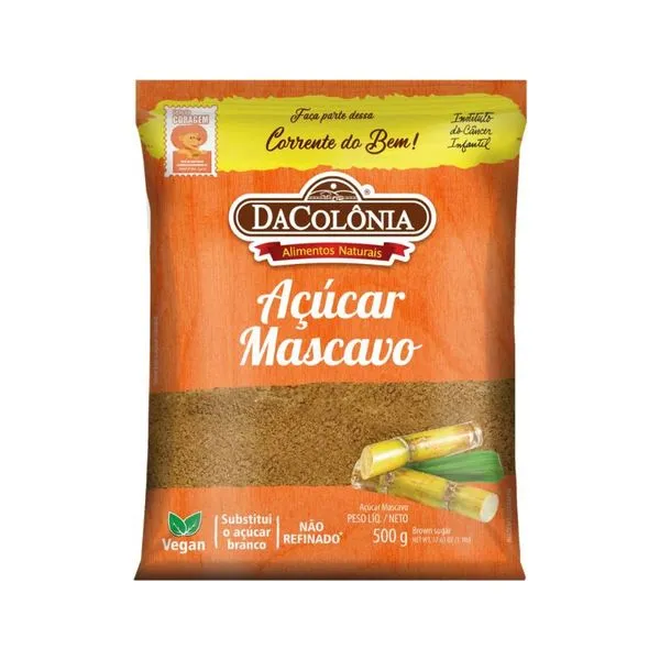Açúcar Mascavo DaColônia 500g ACUCAR MASCAVO DA COLONIA 500G