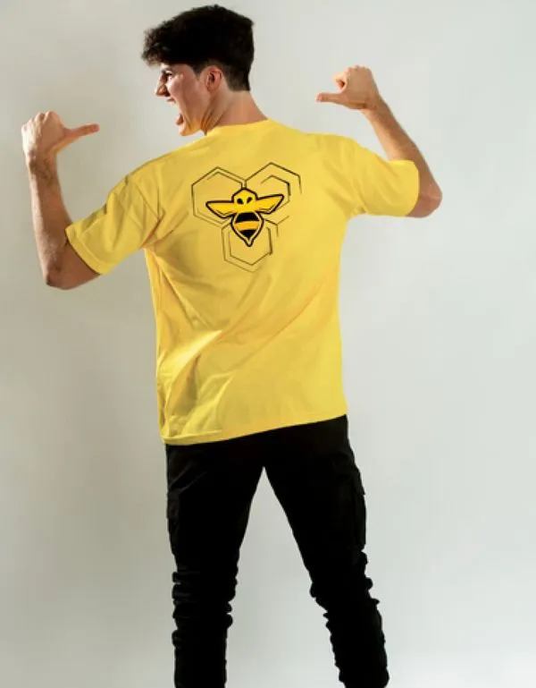Camiseta Algodão Amarela Manga Curta Natan Por Aí Colmeia 12 / Amarelo