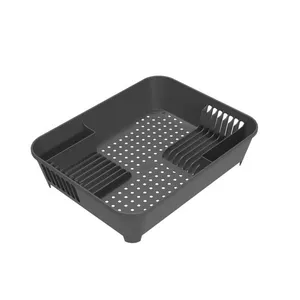 Escorredor De Louça Basic Cinza Chumbo Coza