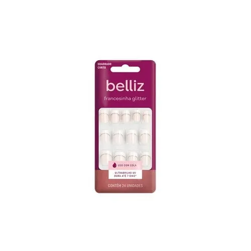Unhas*F* Belliz Glitter Rosa