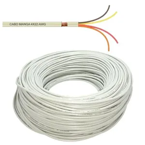 Cabo Manga 4x22 AWG sem Blindagem 200m para Automação Comercial e Iluminação LED RGB Sol e Água Piscinas e Acessórios Cabo Manga 4x22 AWG 200m para Automação e Iluminação LED RGB