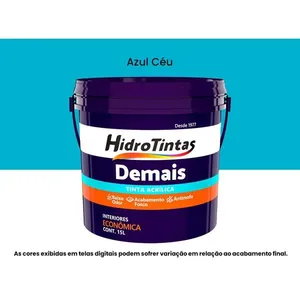 Tinta Acrílica Econômica Hidrotintas Fosca 15L Demais Azul Céu (MP)