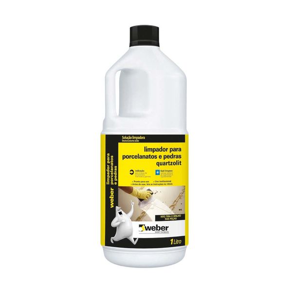 Limpador para porcelanatos e pedras 1 litro Quartzolit