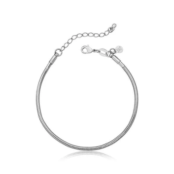 Pulseira Rabo De Rato Revestida Em Ródio