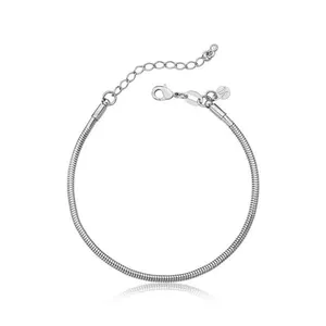 Pulseira Rabo De Rato Revestida Em Ródio