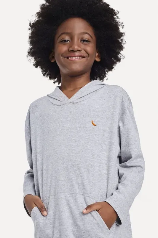 Hoodie Mini Canguru Glow Pp Bordado Cinza Mescla Medio - 04