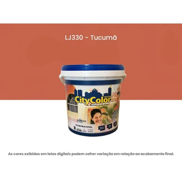 Tinta Acrílica Citycolor Premium Semibrilho Tucumã 3,6 Litros 063LJ330 (MP)