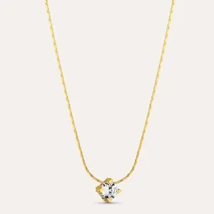Colar Ponto De Luz Banho Ouro 18k