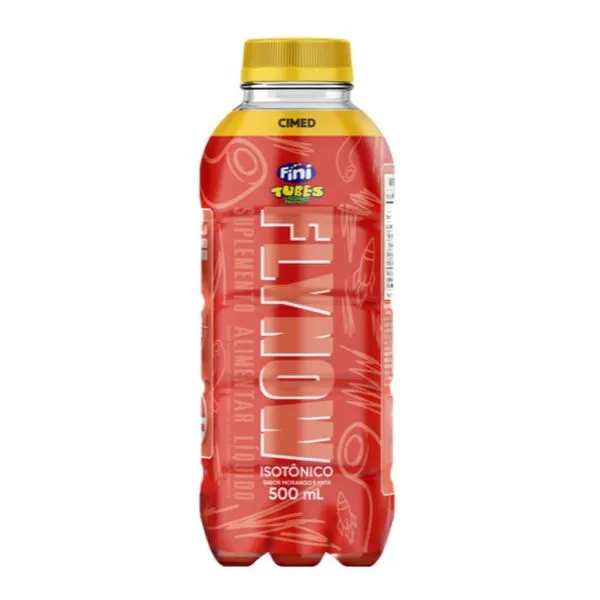 Isotônico Flynow Fini Tubes sabor Morango e Menta 500ml