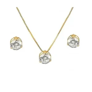 Conjunto Ponto Luz, Banhado A Ouro 18K