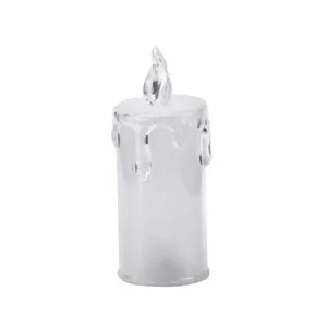 Vela Led Bela Flor Metalizada 3x8cm Branco Quente 31572 (MP)