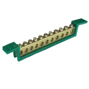 Barramento Terra 11 Terminais Verde Fixo 89,0e - Sbt11 - Steck