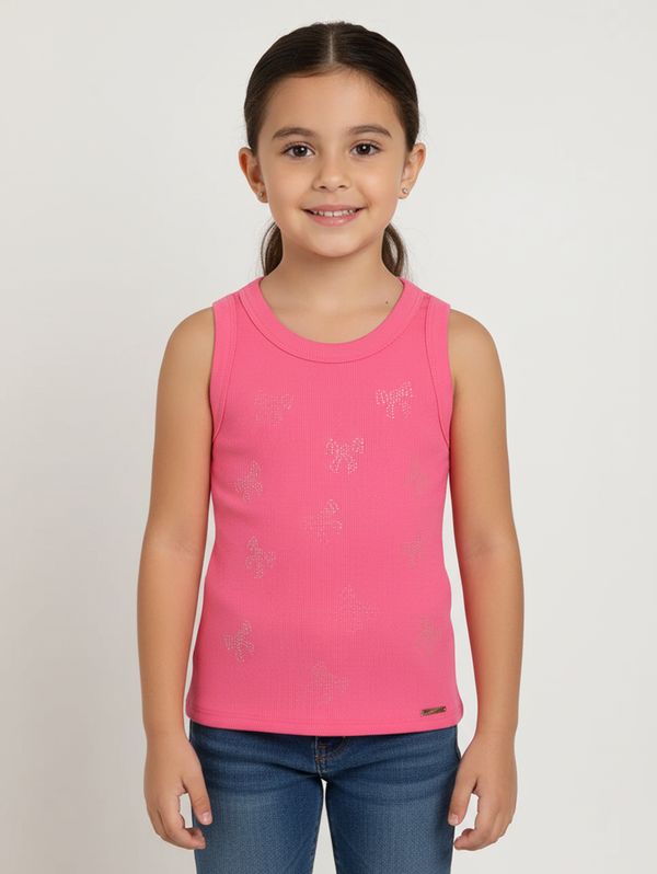 Blusa Manga Curta Infantil Para Menina - ROSA 10