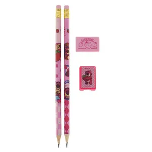 Kit Escolar Lotso Com 2 Lápis, 1 Apontador E 1 Borracha 40514 - Molin
