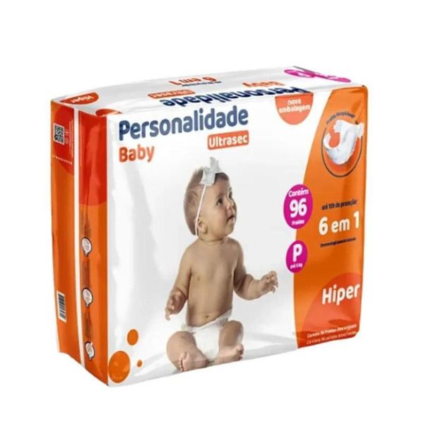 Fralda Personalidade Ultra Sec Hiper P 96 Unidades FR PERSONALIDADE ULT