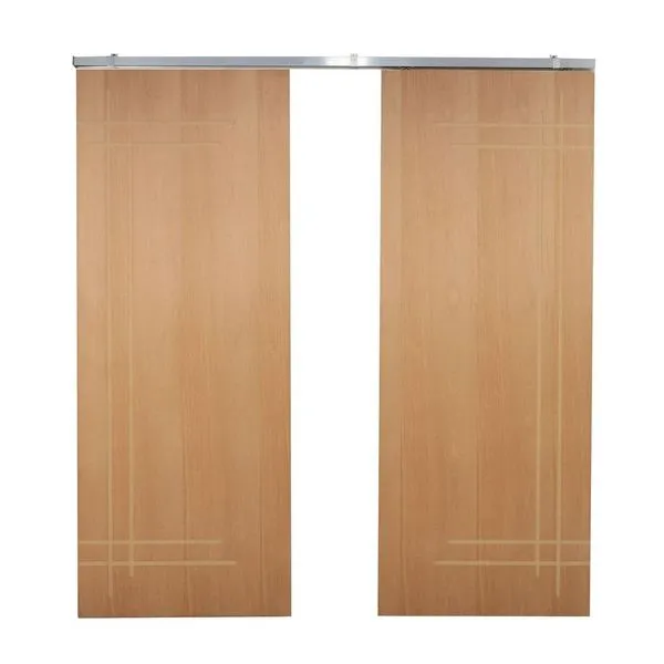Porta Dupla De Correr P- Verniz Frisada F05 - 210x140