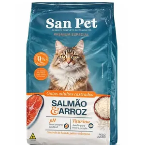 Ração Gatos Adultos Castrados San Pet Salmão 10,1kg (MP)