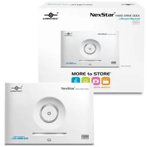 Doca 2,5pol/3,5pol - SATA > USB 3.0 - Vantec NexStar SuperSpeed - Branca - NST-D306S3-WH