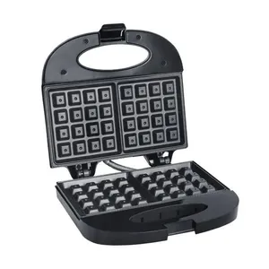 Máquina de Waffle Grill Liége 750W com Placas Onduladas Antiaderentes e Duplo Aquecimento Preta A5 110V Máquina de Waffle Grill Liége 750W com Duplo Aquecimento Antiaderente Preta A5 110V