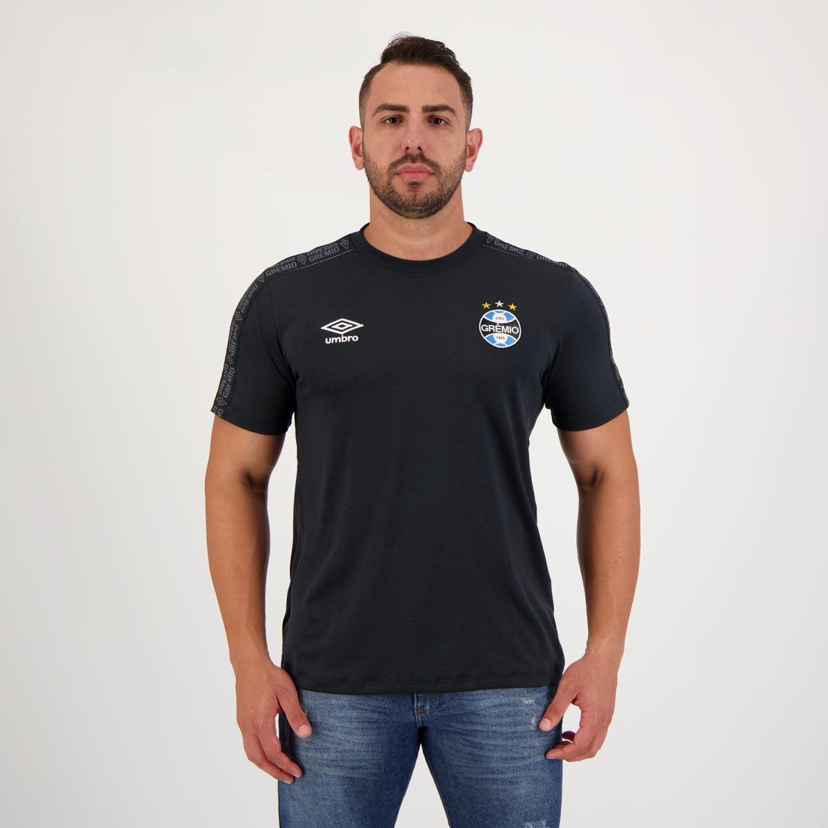 Camisa Umbro Grêmio Concentração 2022 Preta
