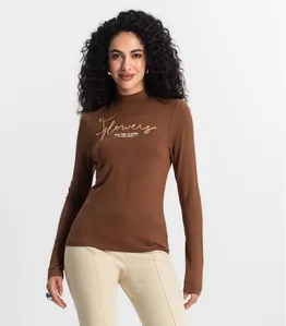 Blusa Feminina Rovitex Marrom GG