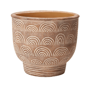 Cachepot de cimento 16,5X18cm marron Mart