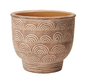 Cachepot de cimento 16,5X18cm marron Mart