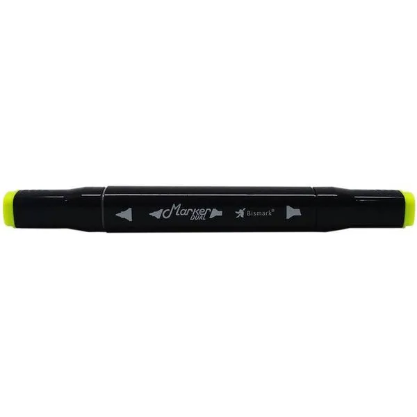 Caneta Marcador Ponta Dupla Marker Dual Flurescent Yellow