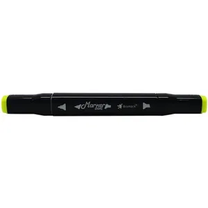 Caneta Marcador Ponta Dupla Marker Dual Flurescent Yellow