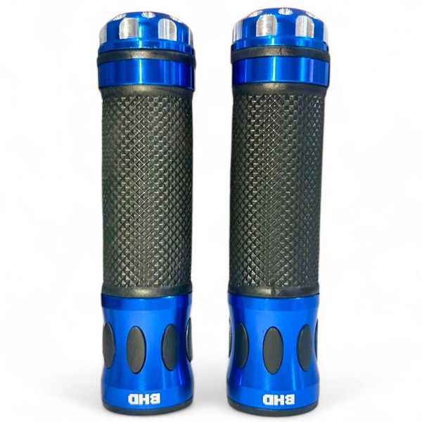Manopla Para Moto BHD Universal Pro-Force Sem Roldana Preto E Azul (MP)