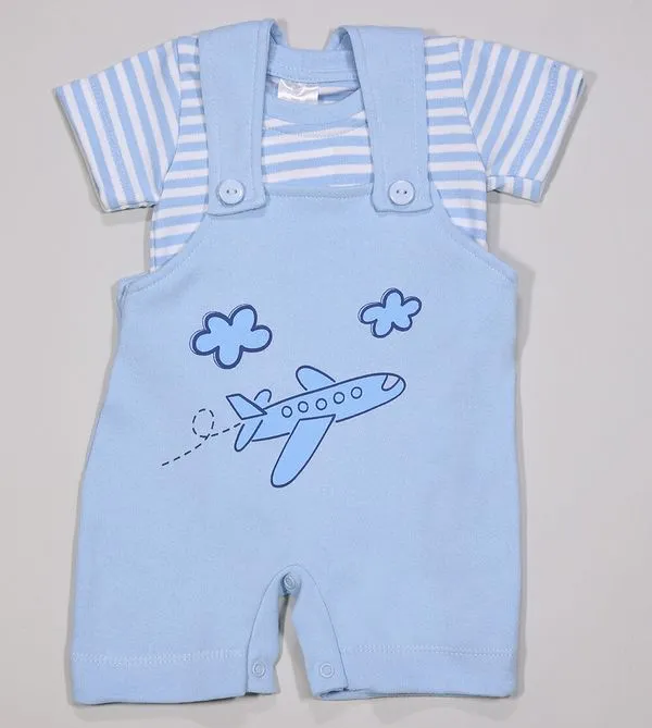 Jardineira/ Body Aviões - 2681 Azul - P