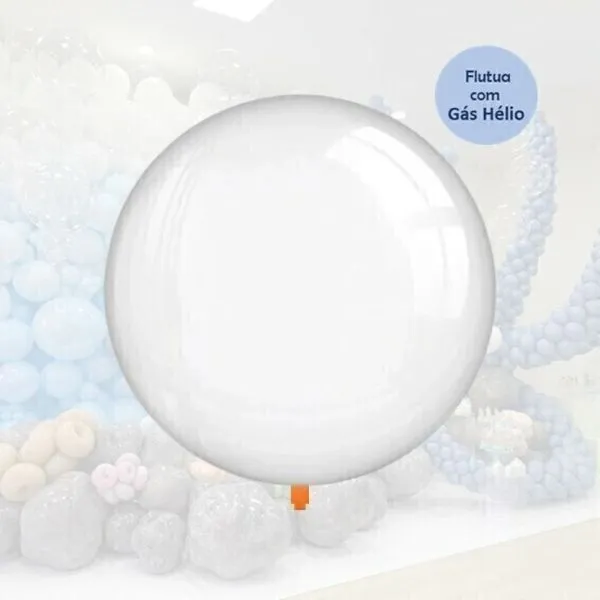 Balão Bubble - Transparente com Válvula - 45 cm x 45 cm - BR Festas - Valor Unitário