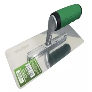 Desempenadeira Inox Lisa 24x10CM para Efeitos Decorativos e Aplicação de Massas com Lâmina em Aço Inox Premium Inox Desempenadeira Inox Lisa 24x10CM com Lâmina em Aço Inox Premium e Cabo Emborrachado Inox Nauber