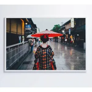 Quadro Kimono Japonês 90x60 Cm Tecido Canvas