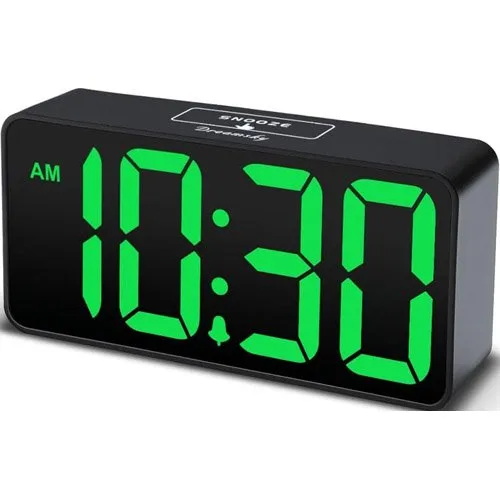 Despertador Digital Pequeno Dreamsky Preto/Verde A-MBI