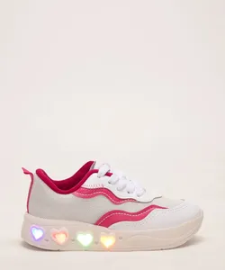 tênis infantil com luz molekinha branco 29