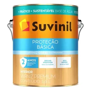 Verniz Proteção Básica Brilhante Transparente 3,6 Litros - 50739860 - SUVINIL