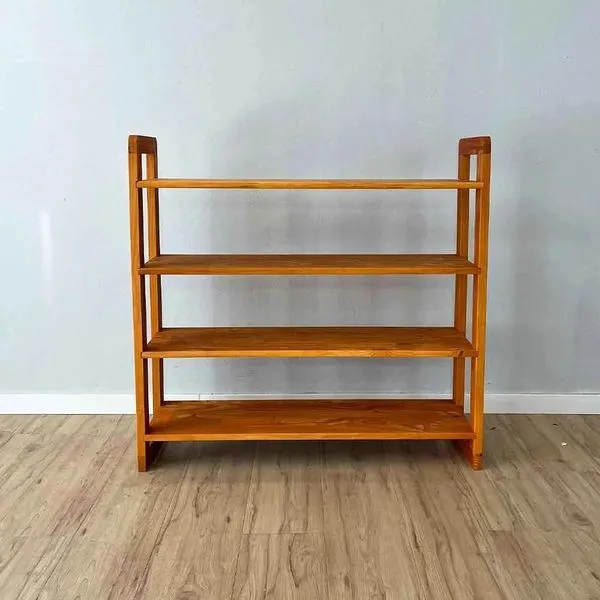 Aparador Linea Ample 4 Prateleiras Madeira Pinus Marrom Artfactory Design