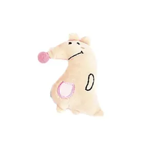 Brinquedo Pelúcia Mini Zoo Canguru com Catnip Tex Pets Bege Único