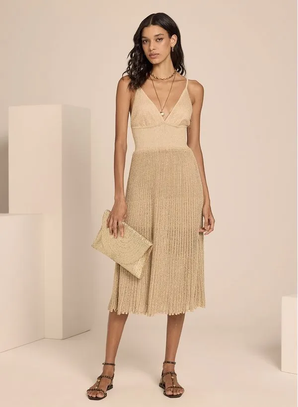 Vestido Le Lis Aline Tricot Midi Feminino P